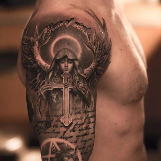 60 Holy Angel Tattoo Designs