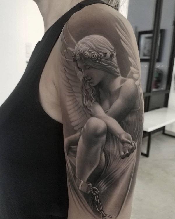 60 Holy Angel Tattoo Designs