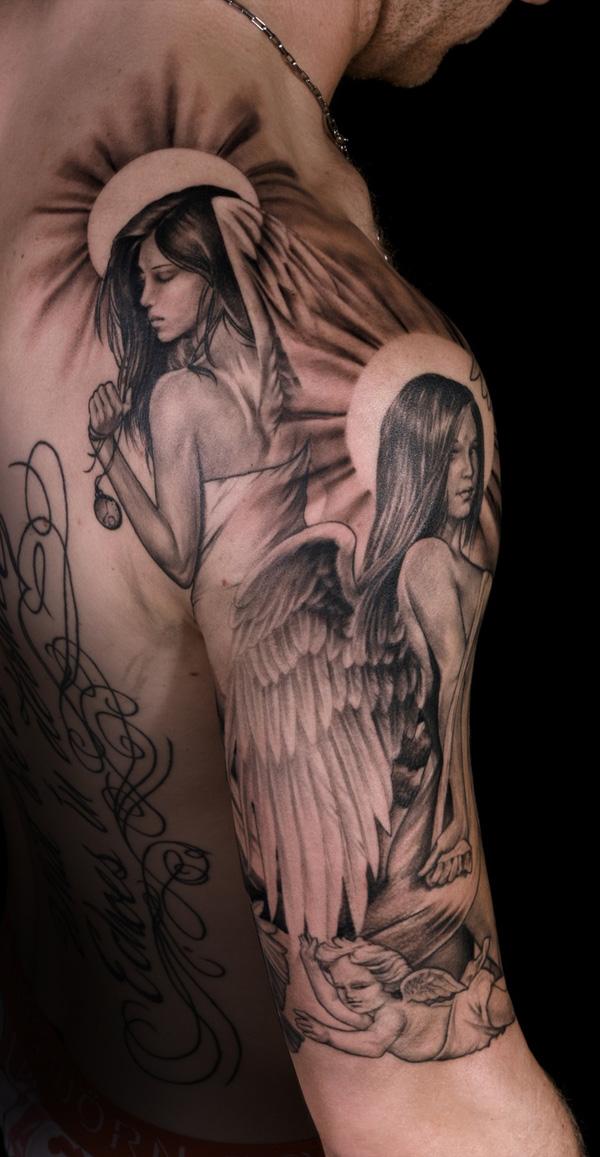 60 Holy Angel Tattoo Designs