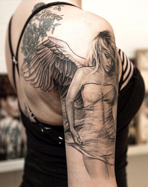 60 Holy Angel Tattoo Designs
