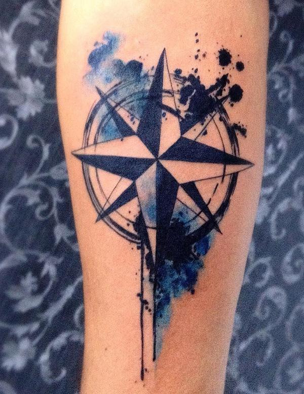 100 Awesome Compass Tattoo Designs