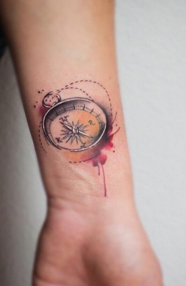 100 Awesome Compass Tattoo Designs