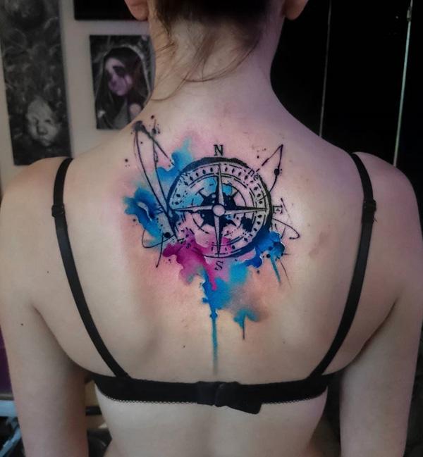 100 Awesome Compass Tattoo Designs