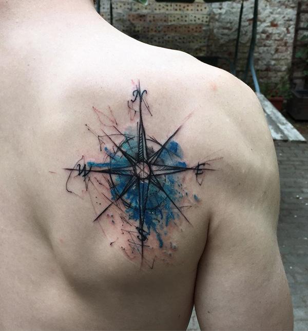 100 Awesome Compass Tattoo Designs
