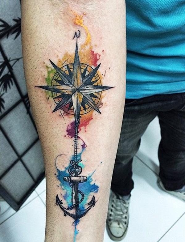 100 Awesome Compass Tattoo Designs