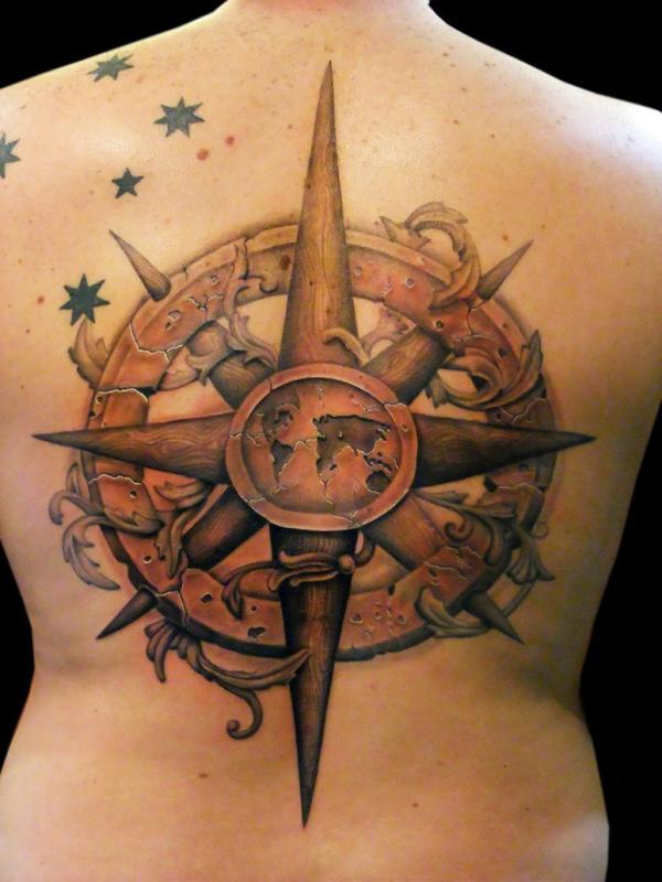 100 Awesome Compass Tattoo Designs