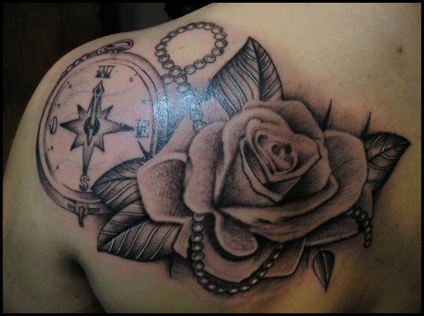 100 Awesome Compass Tattoo Designs