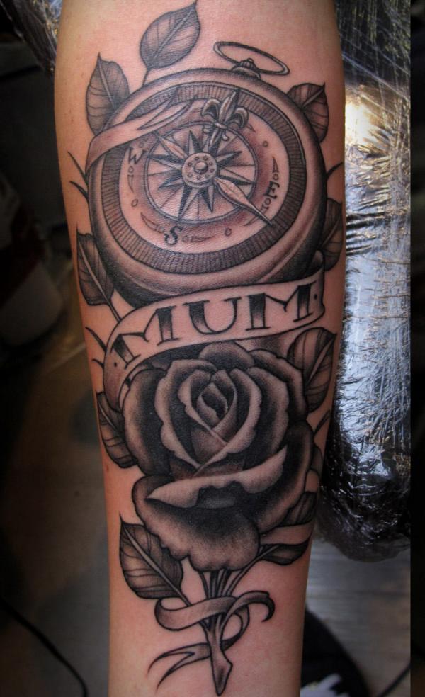 100 Awesome Compass Tattoo Designs