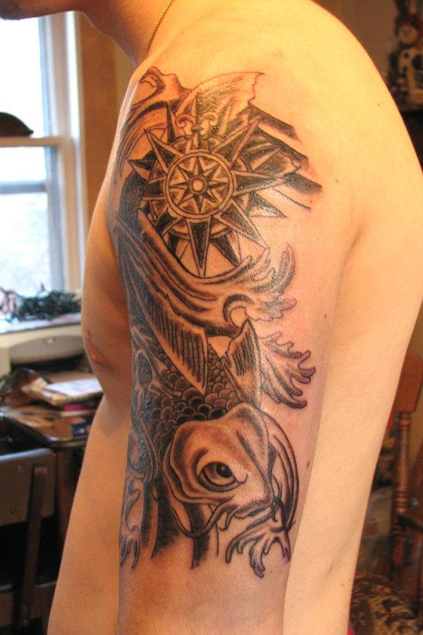 100 Awesome Compass Tattoo Designs