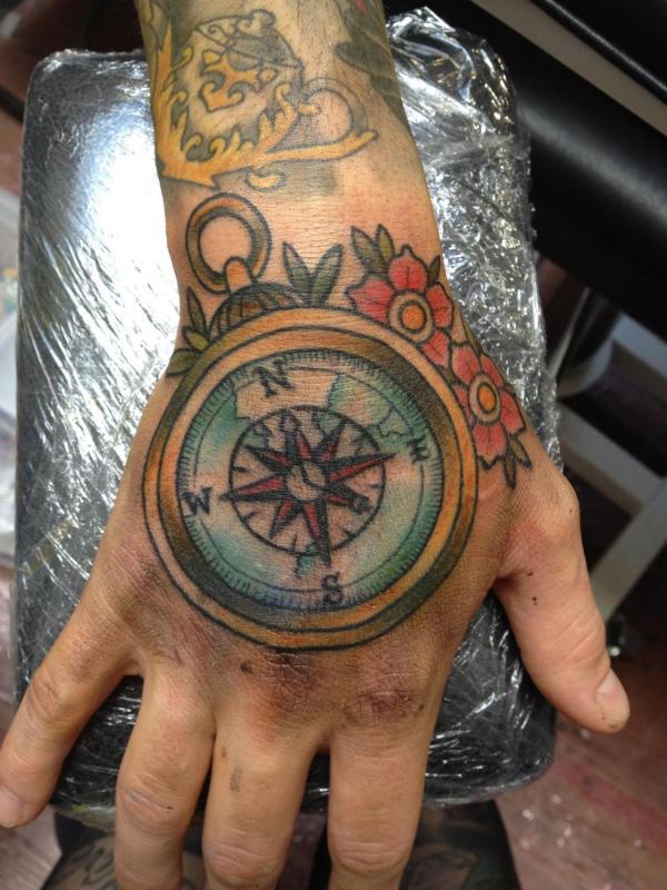 100 Awesome Compass Tattoo Designs