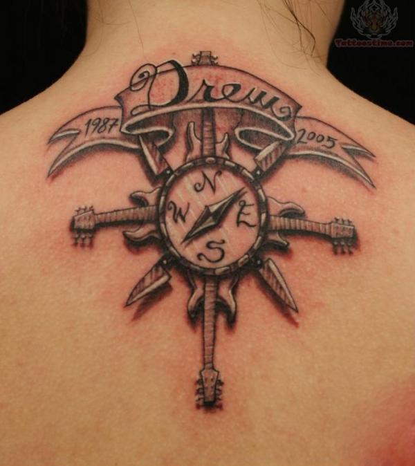 100 Awesome Compass Tattoo Designs