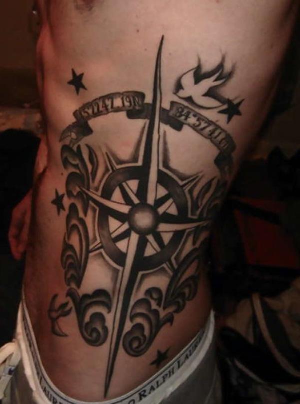 100 Awesome Compass Tattoo Designs