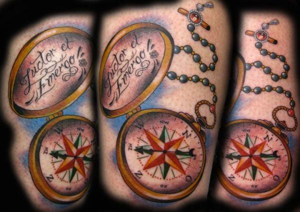 100 Awesome Compass Tattoo Designs