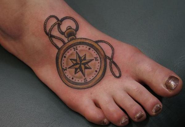 100 Awesome Compass Tattoo Designs