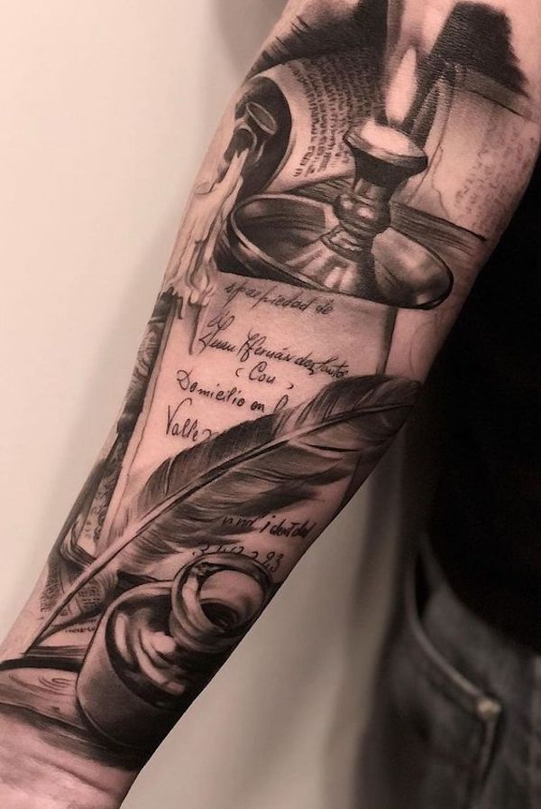 50 Beautiful Feather Tattoo Designs