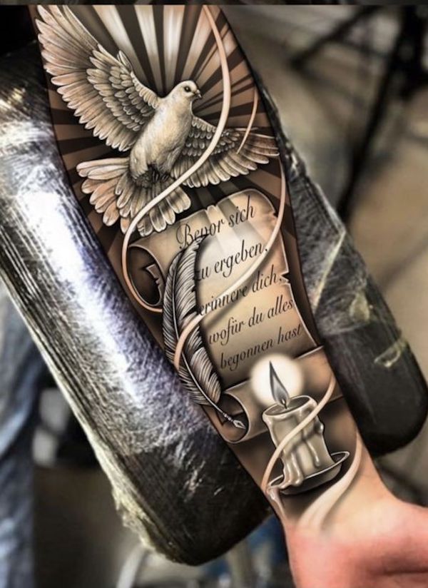 50 Beautiful Feather Tattoo Designs