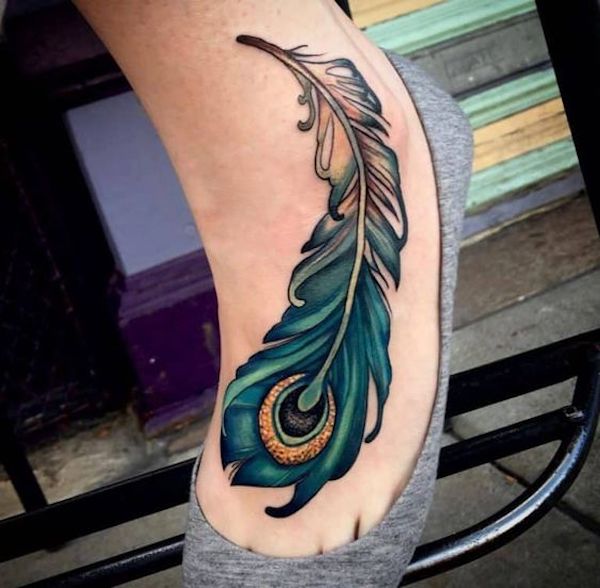50 Beautiful Feather Tattoo Designs