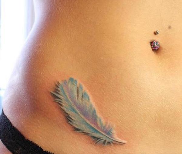 50 Beautiful Feather Tattoo Designs