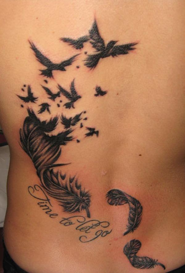 50 Beautiful Feather Tattoo Designs