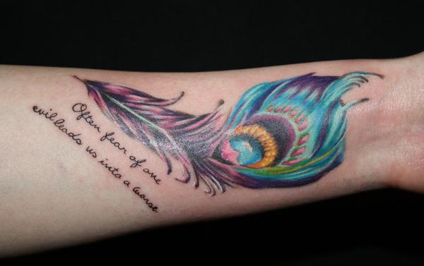 50 Beautiful Feather Tattoo Designs