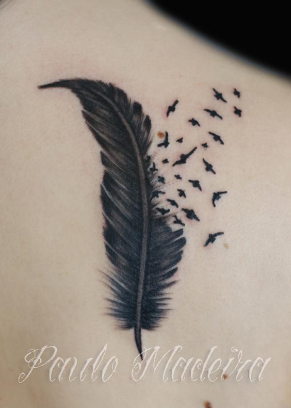 50 Beautiful Feather Tattoo Designs