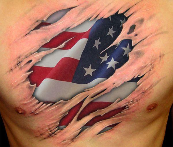 50 Awesome American Flag Tattoo Designs