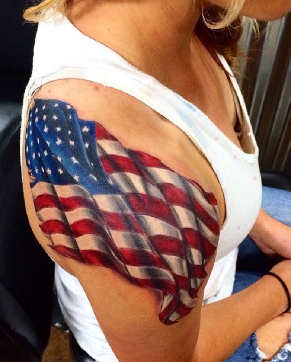 50 Awesome American Flag Tattoo Designs