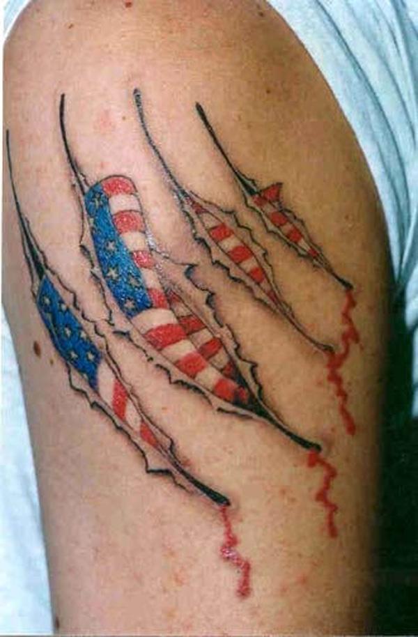 50 Awesome American Flag Tattoo Designs