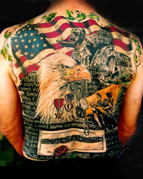 50 Awesome American Flag Tattoo Designs