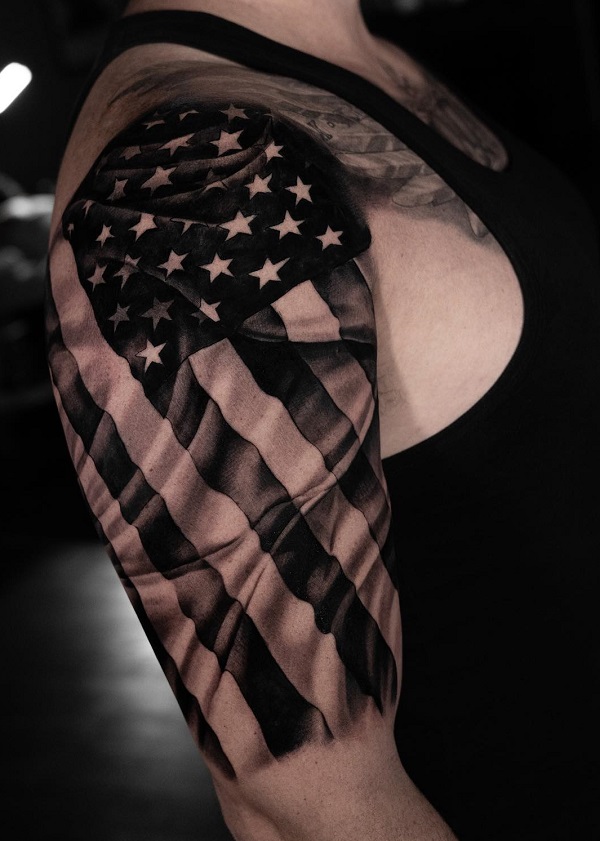 50 Awesome American Flag Tattoo Designs