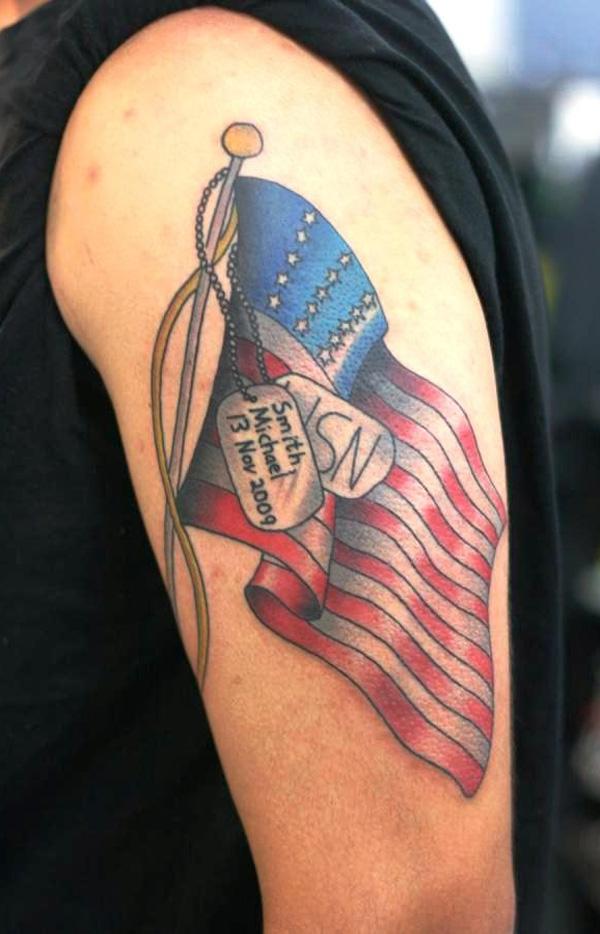50 Awesome American Flag Tattoo Designs