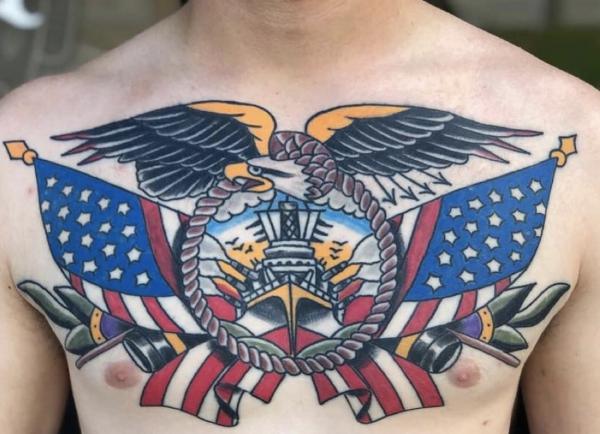 50 Awesome American Flag Tattoo Designs