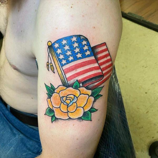 50 Awesome American Flag Tattoo Designs
