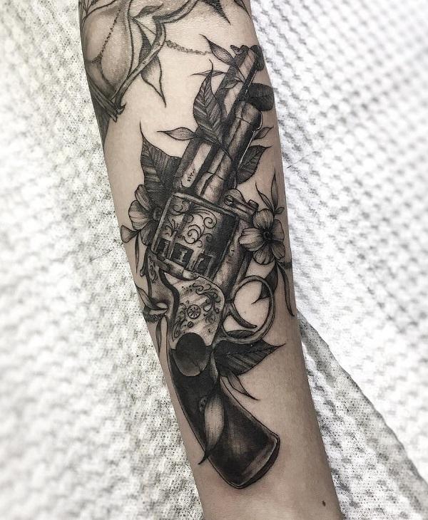 35 Awesome Gun Tattoo Designs
