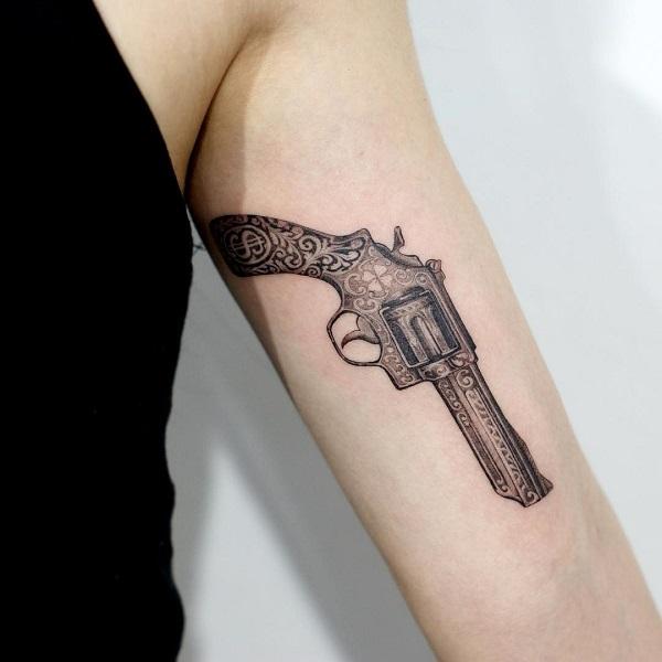 35 Awesome Gun Tattoo Designs