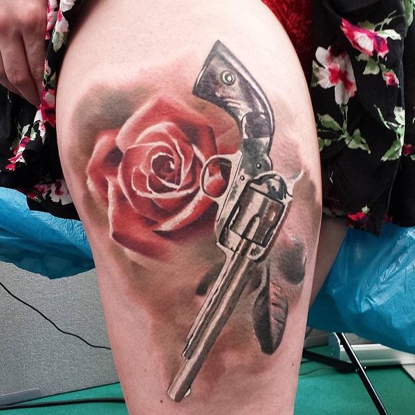 35 Awesome Gun Tattoo Designs