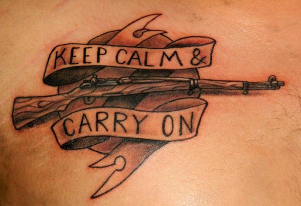 7gun tattoo 35 Awesome Gun Tattoo Designs