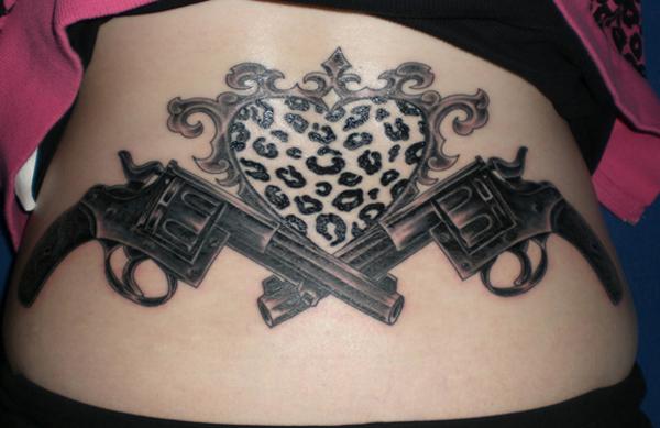 15 gun tattoo 35 Awesome Gun Tattoo Designs