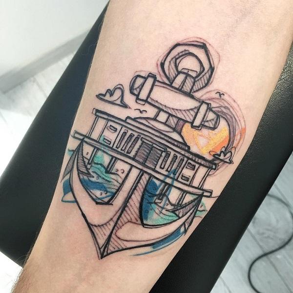 60 Awesome Anchor tattoo Designs