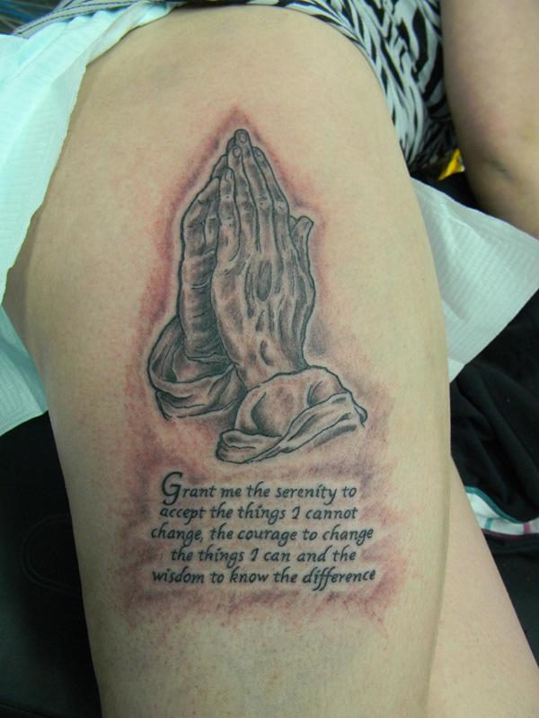 50 Awesome Praying Hands Tattoos