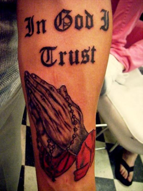 50 Awesome Praying Hands Tattoos