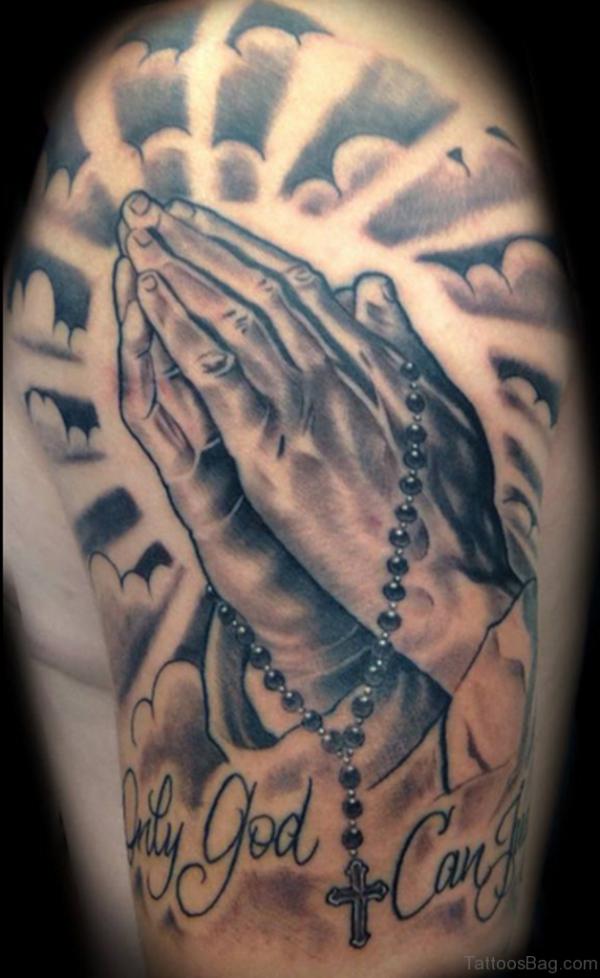 50 Awesome Praying Hands Tattoos