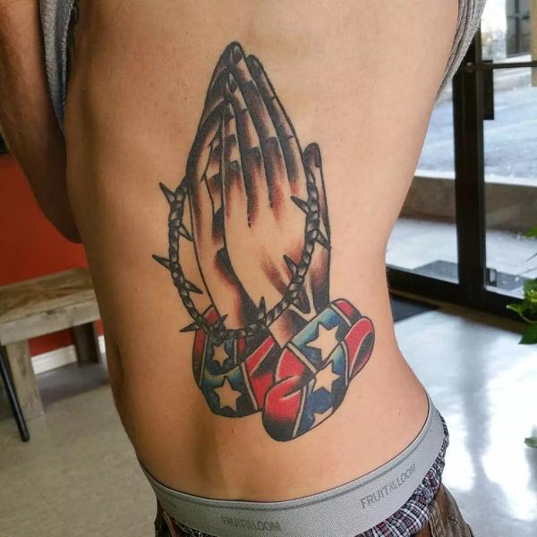 50 Awesome Praying Hands Tattoos