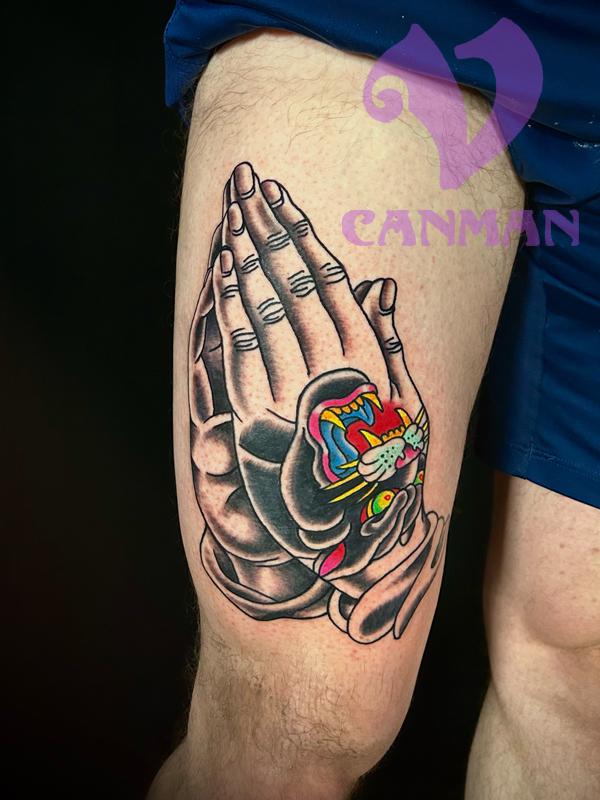 50 Awesome Praying Hands Tattoos