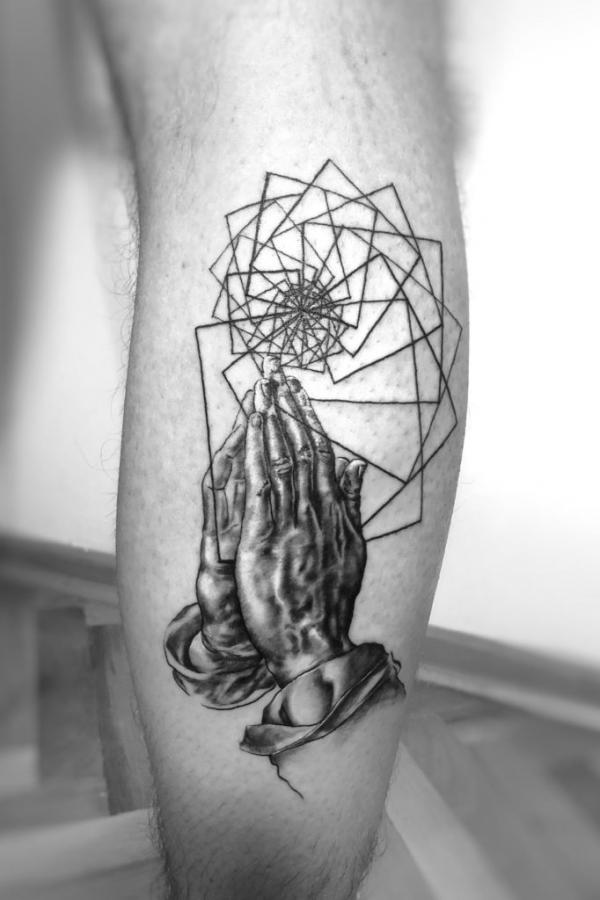 50 Awesome Praying Hands Tattoos