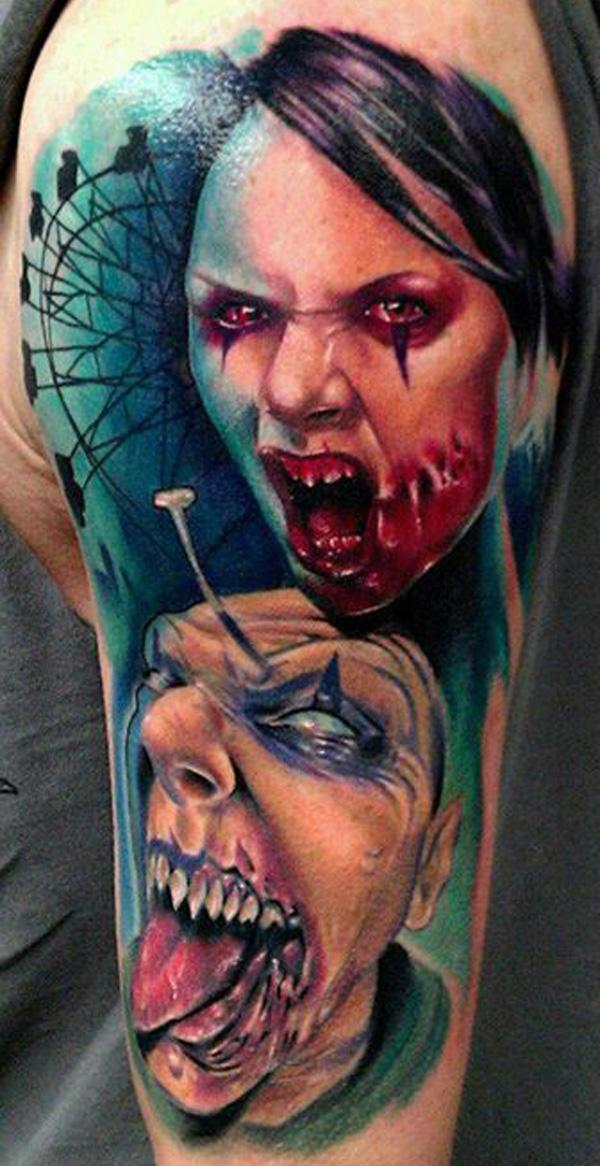 35 Horrible Zombie Tattoos