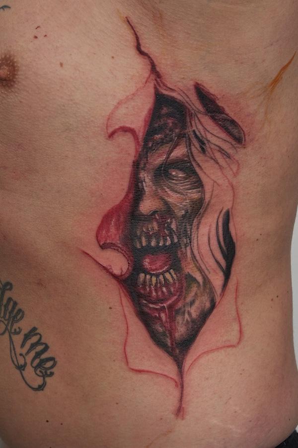 35 Horrible Zombie Tattoos