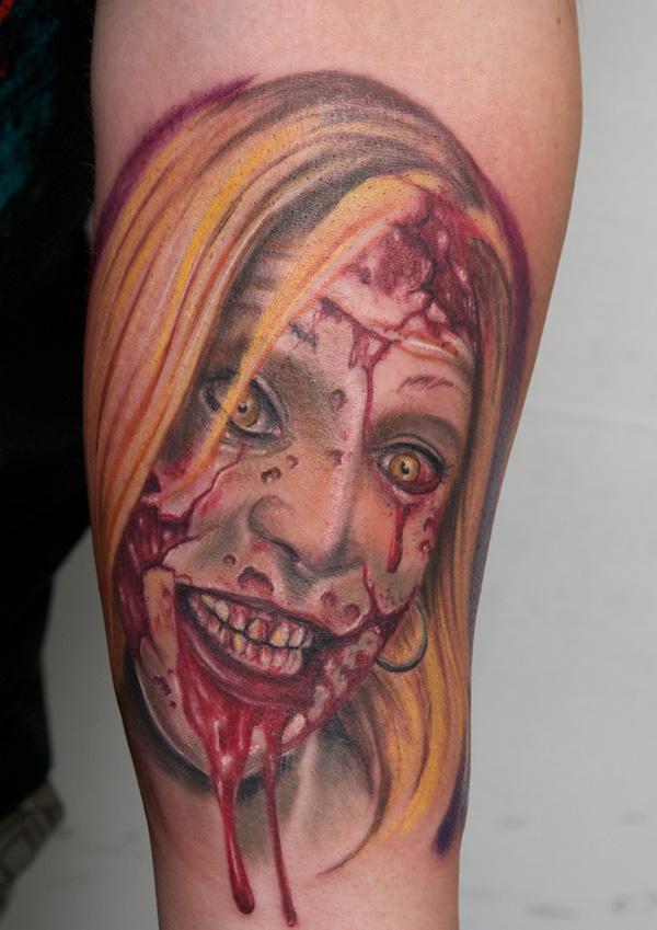35 Horrible Zombie Tattoos