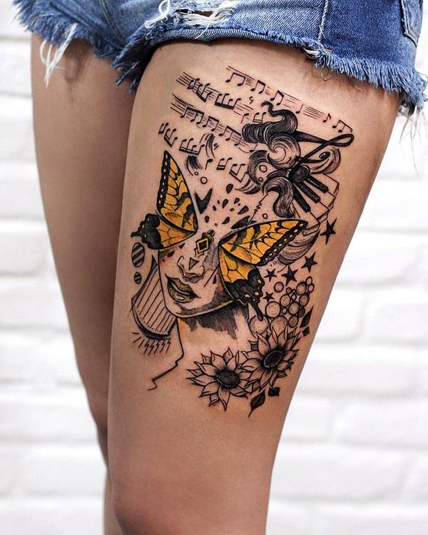 130 Thigh Tattoo Ideas for Men and Women
