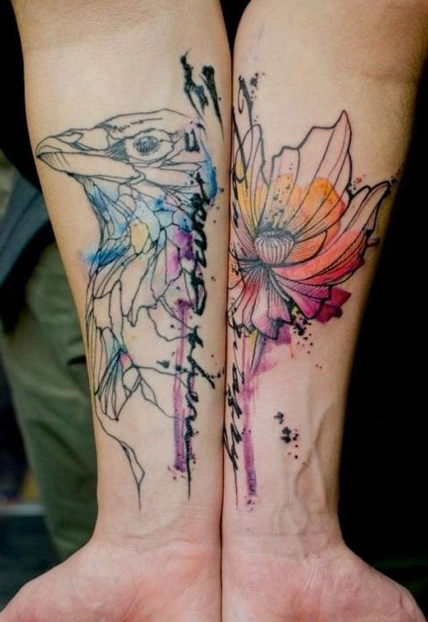 110 Imaginative Designs for Watercolor Tattoo